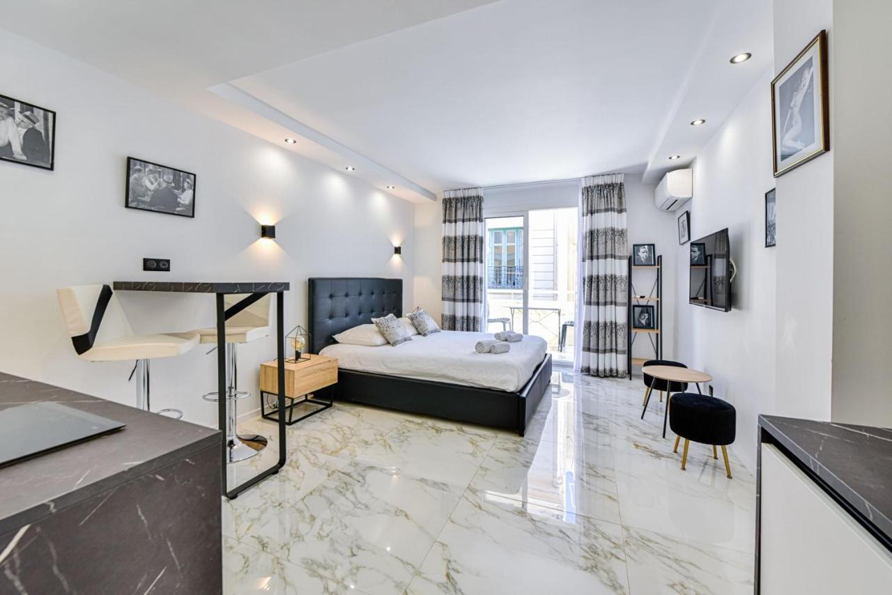 Large Studio - 50M Cannes Beach - Terrace Sea View エクステリア 写真