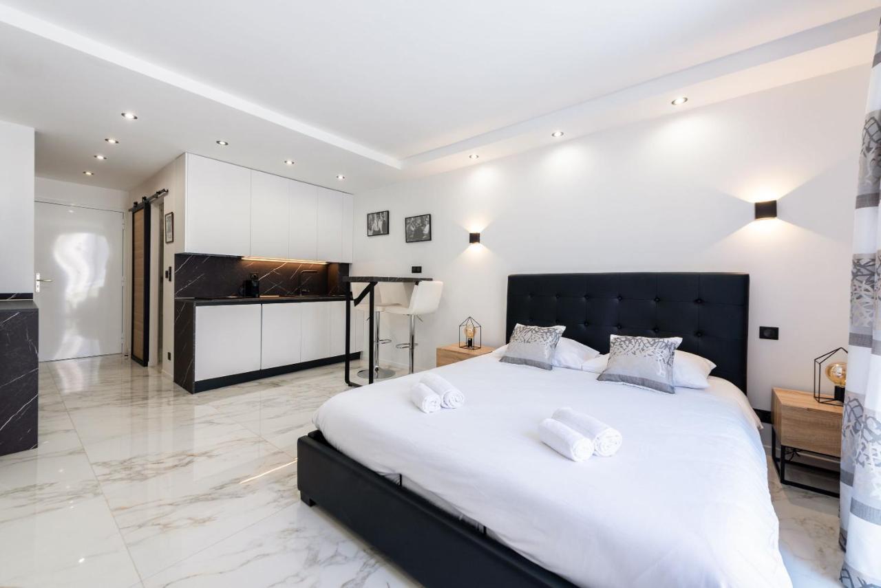 Large Studio - 50M Cannes Beach - Terrace Sea View エクステリア 写真